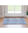 Dalyn Luxury Washable Trevi TV4 Blue 1'8" x 2'6" Rug