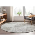 Dalyn Luxury Washable Trevi TV4 Gray 8' x 8' Round Rug