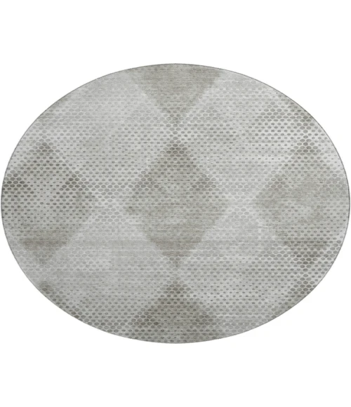 Dalyn Luxury Washable Trevi TV4 Gray 8' x 8' Round Rug