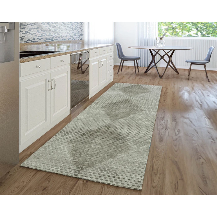 Dalyn Luxury Washable Trevi TV4 Gray 2'3" x 7'6" Runner Rug