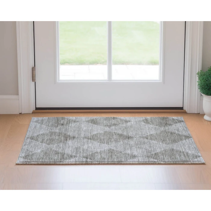 Dalyn Luxury Washable Trevi TV4 Gray 1'8" x 2'6" Rug