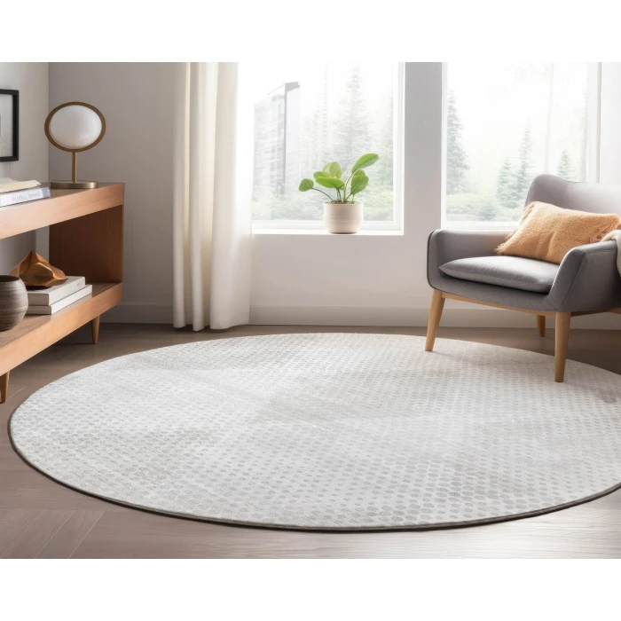 Dalyn Luxury Washable Trevi TV4 Ivory 8' x 8' Round Rug