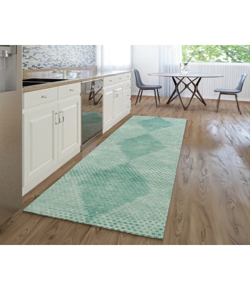Dalyn Luxury Washable Trevi TV4 Teal 2'3" x 7'6" Runner Rug