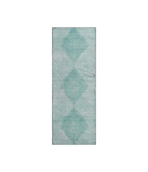 Dalyn Luxury Washable Trevi TV4 Teal 2'3" x 7'6" Runner Rug