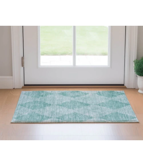 Dalyn Luxury Washable Trevi TV4 Teal 1'8" x 2'6" Rug
