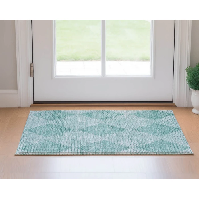 Dalyn Luxury Washable Trevi TV4 Teal 1'8" x 2'6" Rug