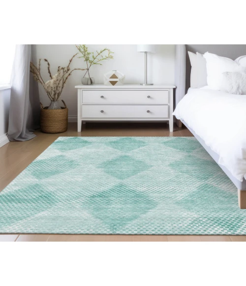 Dalyn Luxury Washable Trevi TV4 Teal 3' x 5' Rug