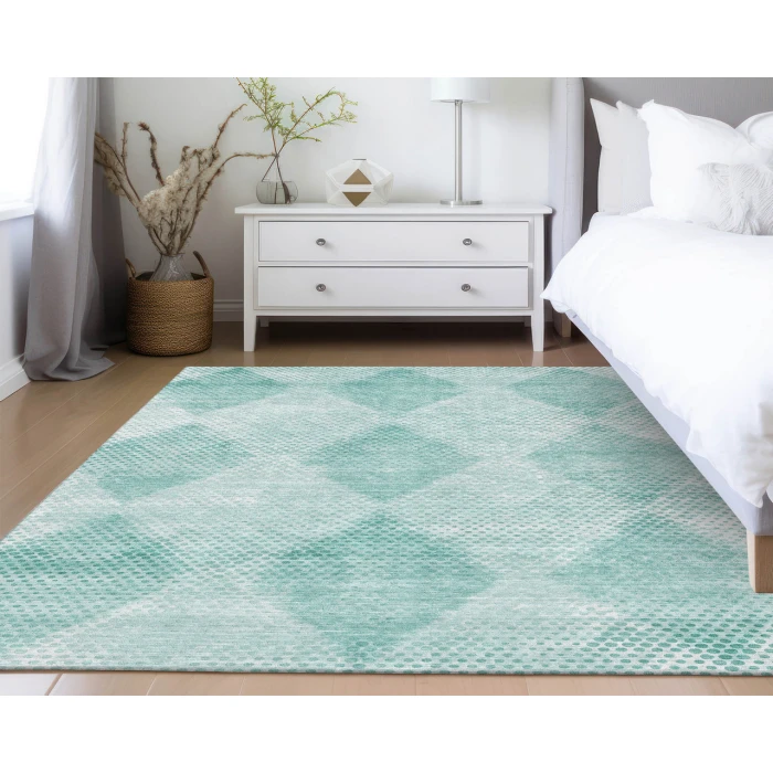 Dalyn Luxury Washable Trevi TV4 Teal 10' x 14' Rug