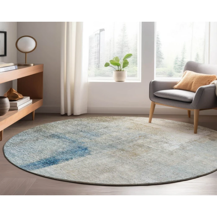 Dalyn Luxury Washable Trevi TV5 Taupe 8' x 8' Round Rug