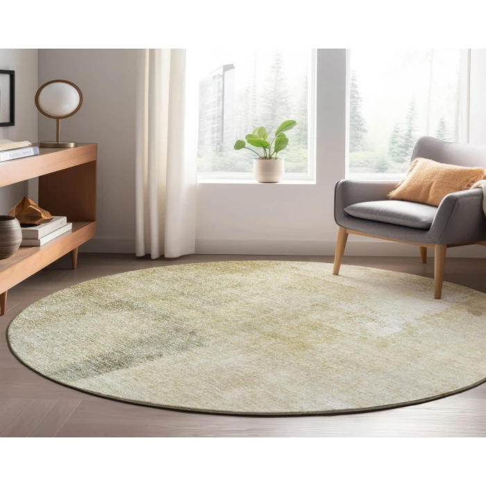 Dalyn Luxury Washable Trevi TV5 Wheat 8' x 8' Round Rug