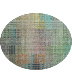 Dalyn Luxury Washable Trevi TV6 Green 8' x 8' Round Rug