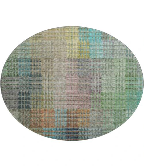 Dalyn Luxury Washable Trevi TV6 Green 8' x 8' Round Rug