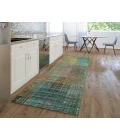 Dalyn Luxury Washable Trevi TV6 Green 2'3" x 7'6" Runner Rug