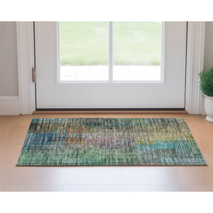 Dalyn Luxury Washable Trevi TV6 Green 1'8" x 2'6" Rug