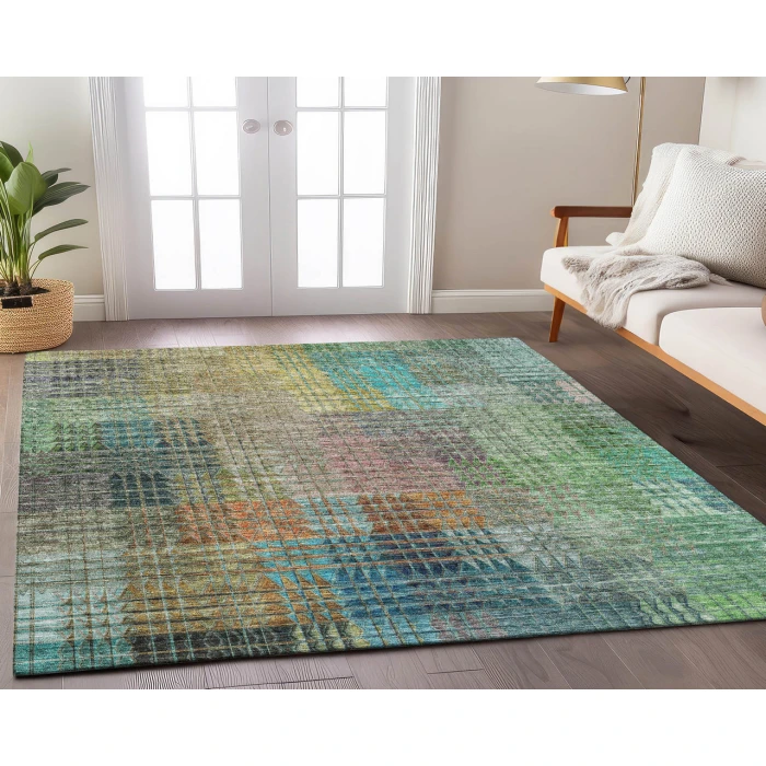 Dalyn Luxury Washable Trevi TV6 Green 5' x 7'6" Rug
