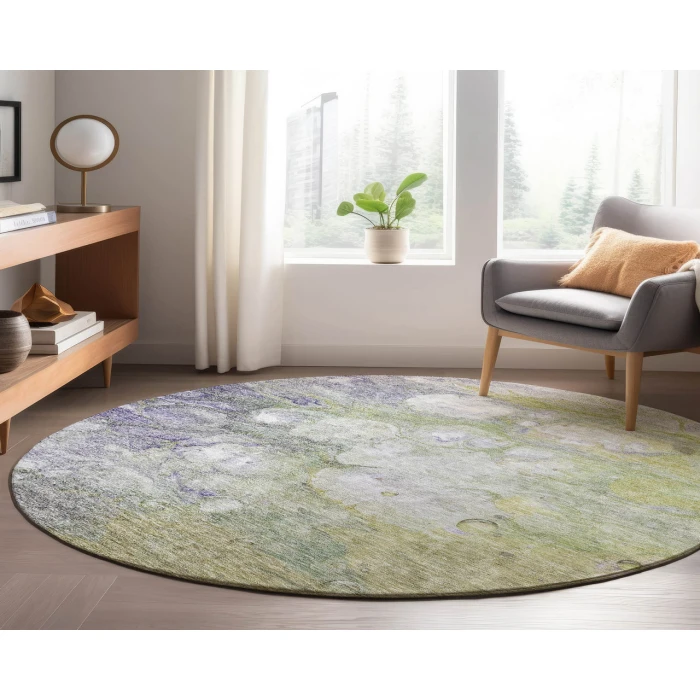 Dalyn Luxury Washable Trevi TV7 Aloe 8' x 8' Round Rug