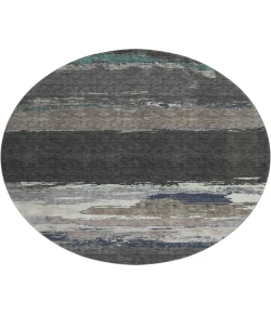 Dalyn Luxury Washable Trevi TV8 Black 8' x 8' Round Rug