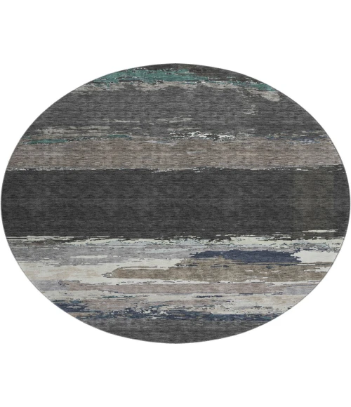 Dalyn Luxury Washable Trevi TV8 Black 8' x 8' Round Rug