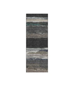 Dalyn Luxury Washable Trevi TV8 Black 2'3" x 7'6" Runner Rug