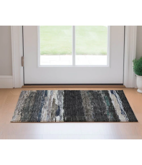 Dalyn Luxury Washable Trevi TV8 Black 1'8" x 2'6" Rug