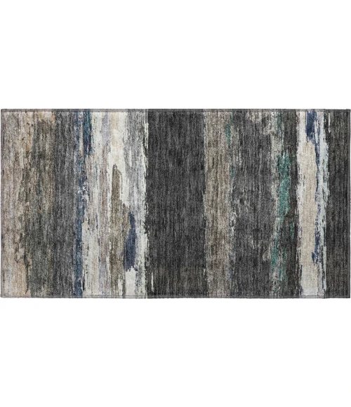 Dalyn Luxury Washable Trevi TV8 Black 1'8" x 2'6" Rug