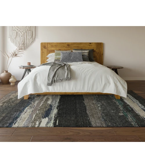 Dalyn Luxury Washable Trevi TV8 Black 3' x 5' Rug