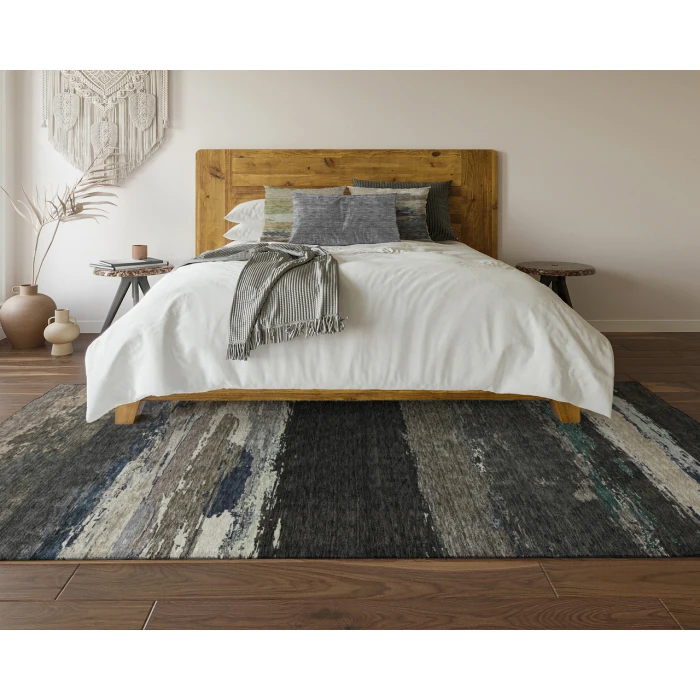 Dalyn Luxury Washable Trevi TV8 Black 5' x 7'6" Rug