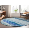 Dalyn Luxury Washable Trevi TV8 Blue 8' x 8' Round Rug