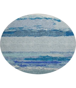 Dalyn Luxury Washable Trevi TV8 Blue 8' x 8' Round Rug