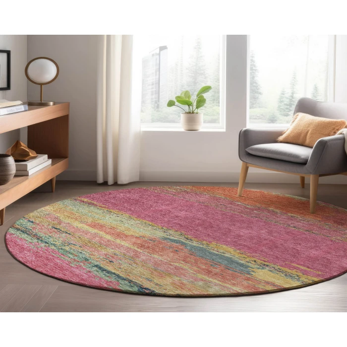 Dalyn Luxury Washable Trevi TV8 Blush 8' x 8' Round Rug