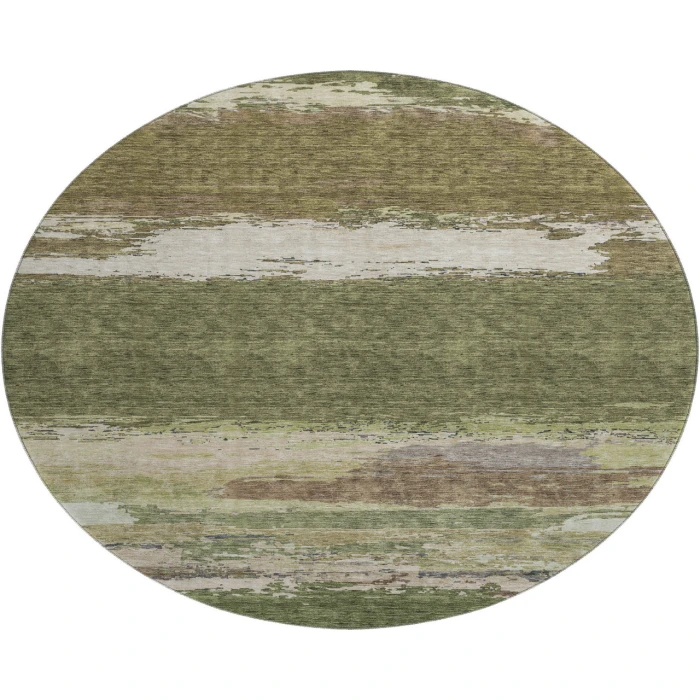 Dalyn Luxury Washable Trevi TV8 Olive 8' x 8' Round Rug