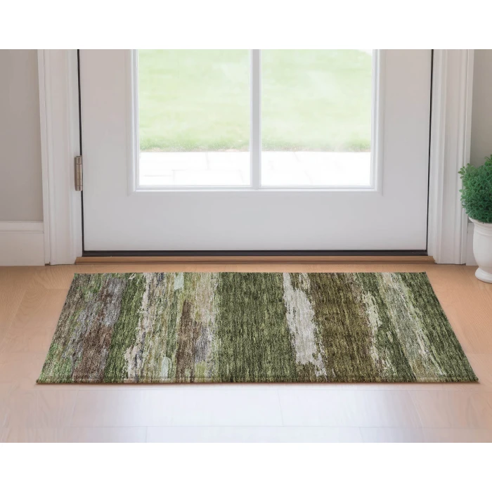 Dalyn Luxury Washable Trevi TV8 Olive 1'8" x 2'6" Rug