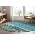 Dalyn Luxury Washable Trevi TV8 Teal 8' x 8' Round Rug