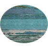 Dalyn Luxury Washable Trevi TV8 Teal 8' x 8' Round Rug