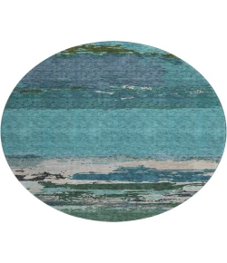 Dalyn Luxury Washable Trevi TV8 Teal 8' x 8' Round Rug