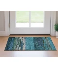 Dalyn Luxury Washable Trevi TV8 Teal 1'8" x 2'6" Rug
