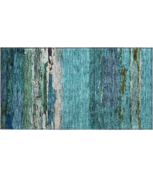 Dalyn Luxury Washable Trevi TV8 Teal 1'8" x 2'6" Rug