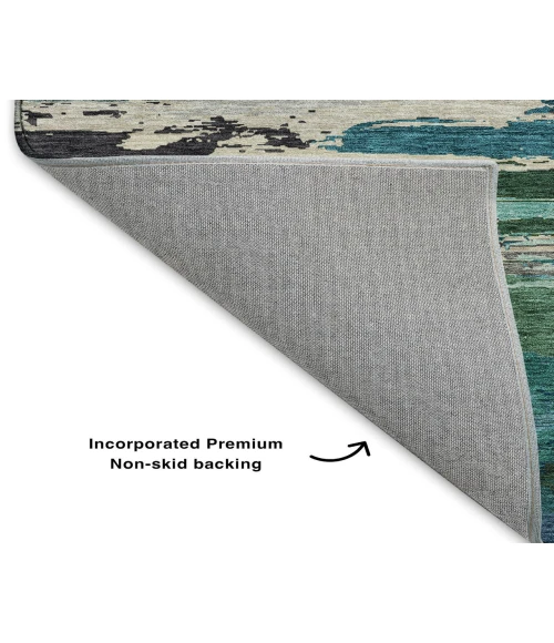 Dalyn Luxury Washable Trevi TV8 Teal 3' x 5' Rug