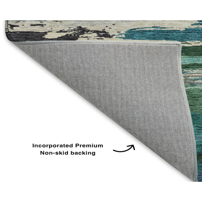 Dalyn Luxury Washable Trevi TV8 Teal 5' x 7'6" Rug