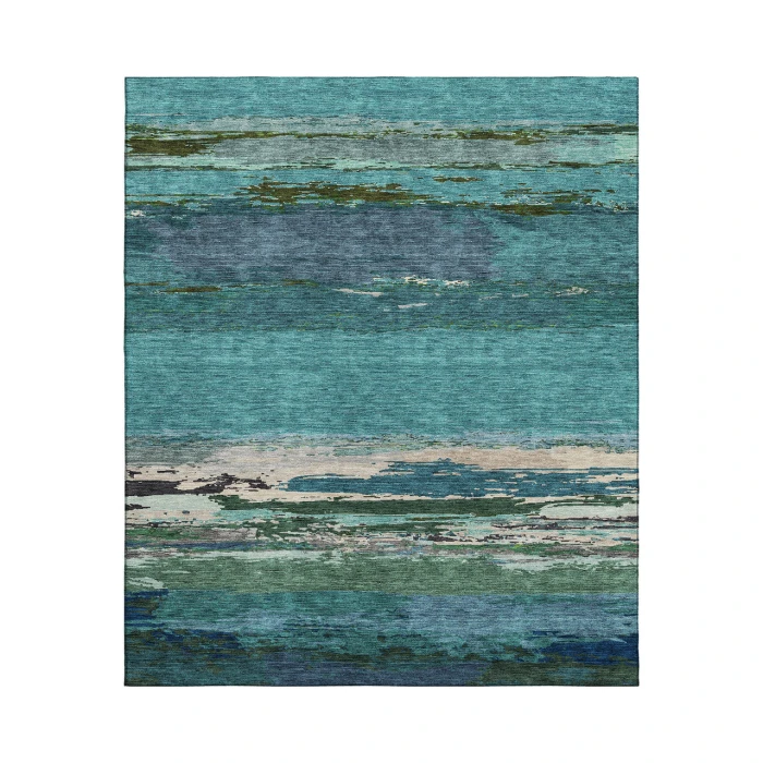 Dalyn Luxury Washable Trevi TV8 Teal 5' x 7'6" Rug