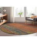 Dalyn Luxury Washable Trevi TV8 Terracotta 8' x 8' Round Rug