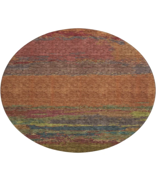 Dalyn Luxury Washable Trevi TV8 Terracotta 8' x 8' Round Rug