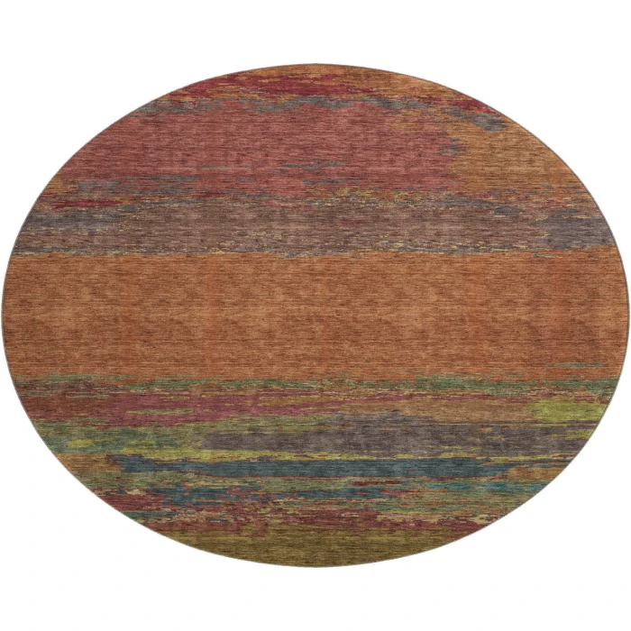 Dalyn Luxury Washable Trevi TV8 Terracotta 8' x 8' Round Rug