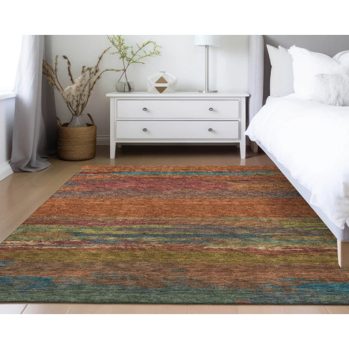 Dalyn Luxury Washable Trevi TV8 Terracotta 3' x 5' Rug