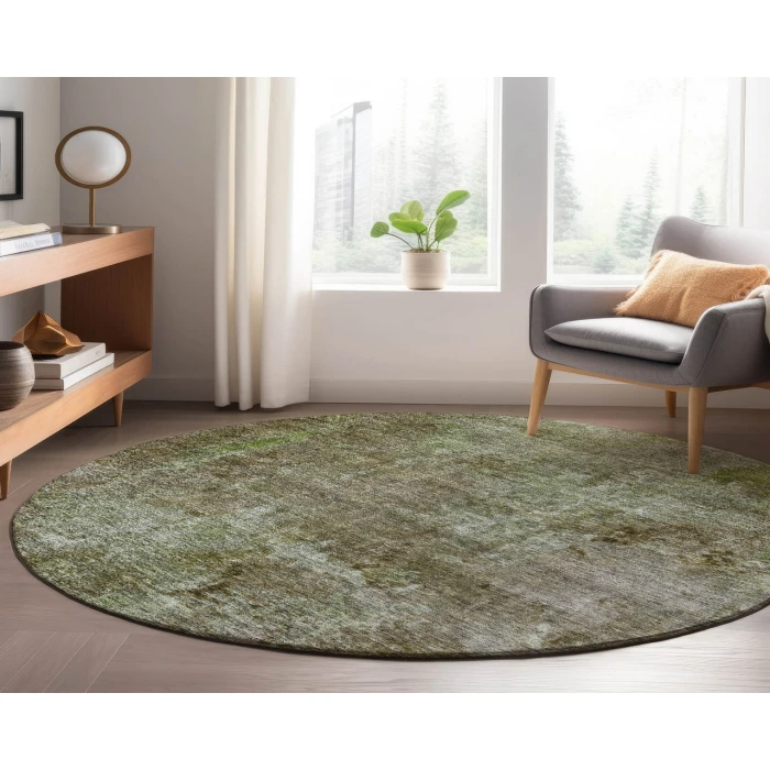 Dalyn Luxury Washable Trevi TV9 Mocha 8' x 8' Round Rug