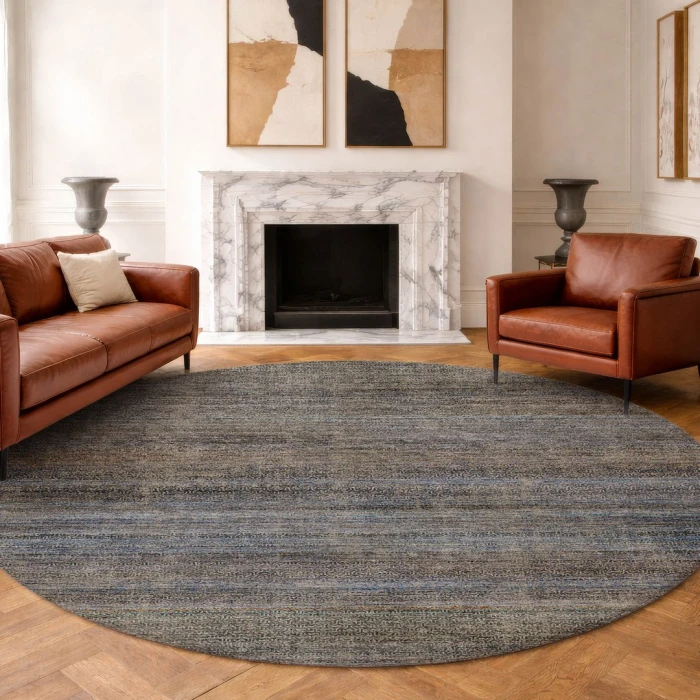 Dalyn Vico Blue VC1 8ft. x 8ft. Round Rug