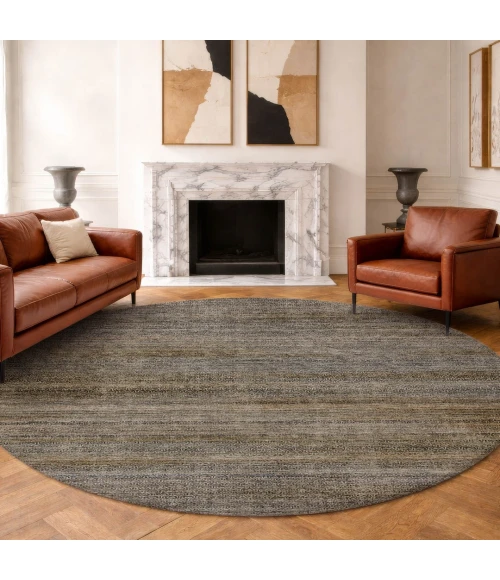Dalyn Vico Brown VC1 8ft. x 8ft. Round Rug