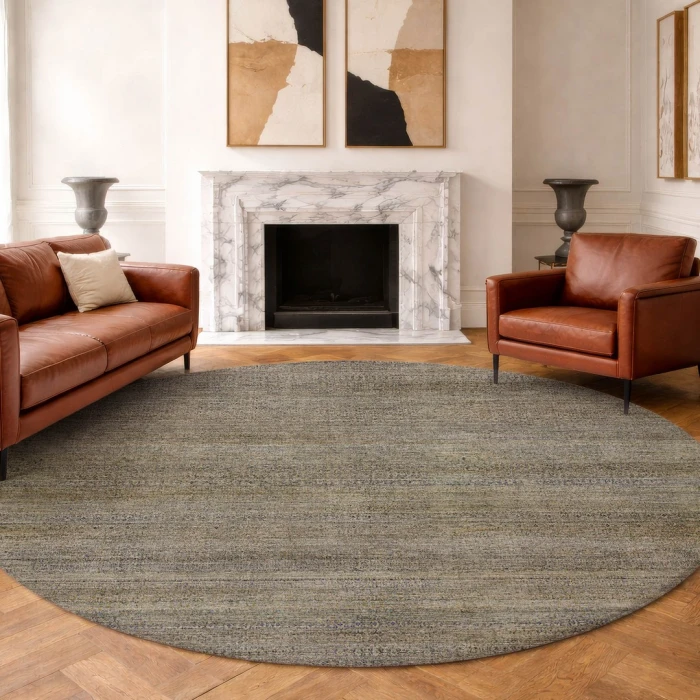 Dalyn Vico Brown VC2 8ft. x 8ft. Round Rug