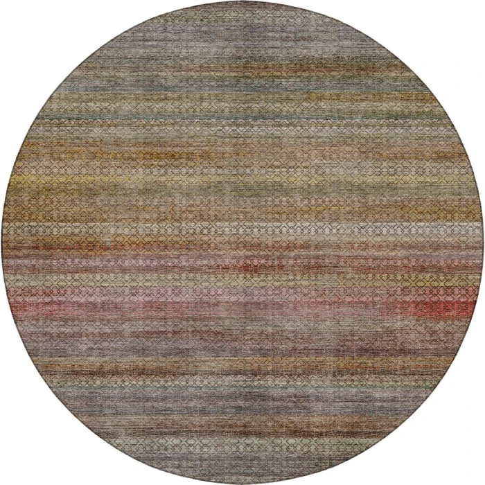 Dalyn Vico Brown VC4 8ft. x 8ft. Round Rug