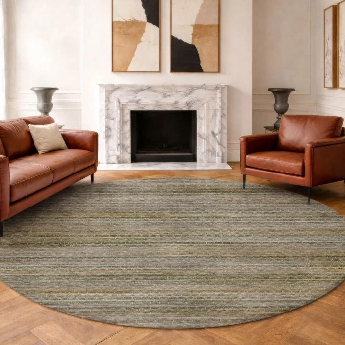 Dalyn Vico Green VC6 8ft. x 8ft. Round Rug